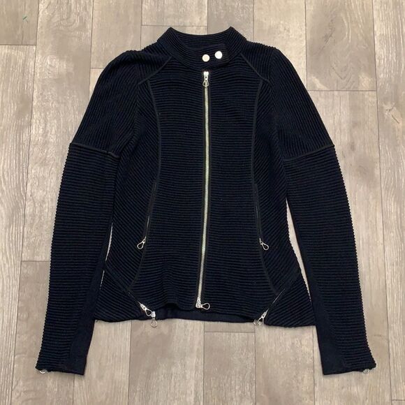 Womens Rondina Knit Moto Sweater Jacket - Picture 1 of 7